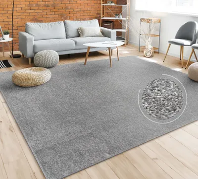 Produktbild von Teppich Wohnzimmer Einfarbig Schlicht Und Modern Kurzflor, Versch. Größen Farben Grösse 200x280 cm
