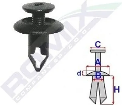 Produktbild von ROMIX Clip Zier- / Schutzleiste C60434 für MITSUBISHI CARISMA (DA_) 6mm 14mm