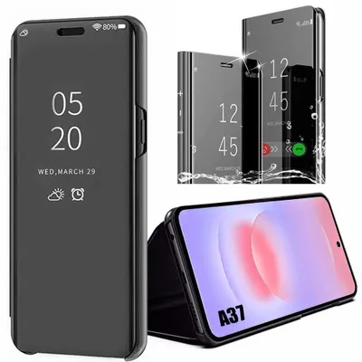 Image de Coque pour Samsung Galaxy A37 5G, Protection Antichoc Anti-Rayures Effet Miroir - Noir
