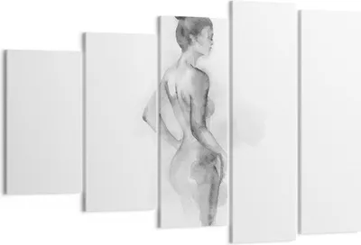Produktbild von Bild auf Leinwand - Leinwandbild - 5 Teile - Frau Körper Stück - 150x100cm - Wand Bild - Wanddeko - Wandbilder - Leinwanddruck - Bilder - Wanddekoration - Leinwand bilder - Wandbild - EG150x100-4995
