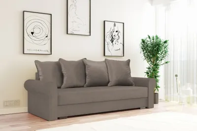Produktbild von EIN bequemes Sofa Lira für das Wohnzimmer mit Schlaffunktion (Cappuccino - Paros 04)