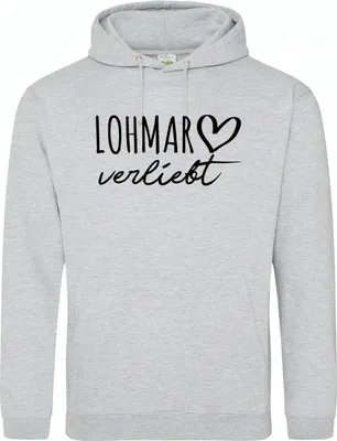 Produktbild von Huuraa Fitnesssweater Lohmar verliebt Geschenk Sweatshirt für Herren und Damen Heather Grey Größe XL Vegan Lohmar Mode