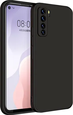 Produktbild von Huawei Nova 7 SE Hülle, LaimTop Slim Liquid Silikon Gel Gummi Schutzhülle für Huawei Nova 7 SE Schwarz