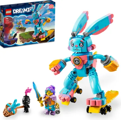 Imagen del producto de LEGO 71453 DREAMZzz: Izzie y su conejo Bunchu. Set de construcción con un conejo de juguete con patines, 2 versiones para un juego imaginativo, basado en la serie de televisión, ideal para niños, niñas y niños a partir de 7 años