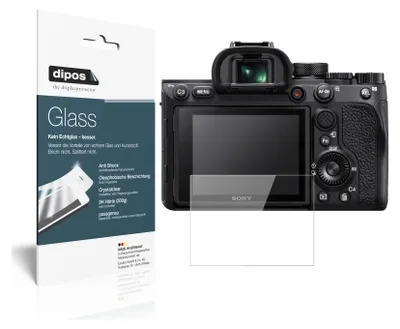 Produktbild von 2x Schutzfolie für Sony A7R IV - Anti-Shock 9H Folie dipos Glass Kunststoffglas
