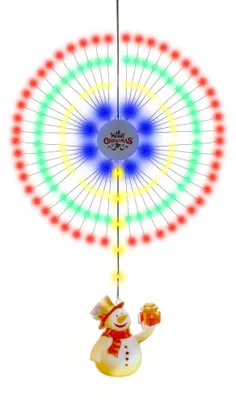 Produktbild von Weihnachtslichterketten, Buntes Licht, 8 Beleuchtungsmodi, Feuerwerksförmige Lichter, Dekorationsanhänger, IP65 Wasserdicht, USB Schneemann