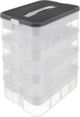 Obrázek produktu pro Kruzzel 25758 Úložný box na stavebnici, 29 l, 4 patra