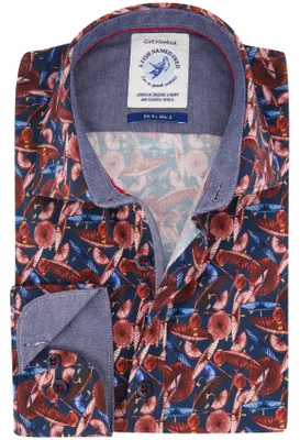 Produktbild von Overhemd A Fish Named Fred donkerblauw stretch