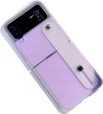 Produktbild von Faltbare Hülle Für Samsung Galaxy Z Flip 4 Weiss Halbtransparent
