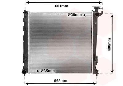 Produktbild von VAN WEZEL 83002239 Kühler Wasserkühler Motorkühler für HYUNDAI ix35 (LM, EL, ELH) für KIA SPORTAGE (SL)