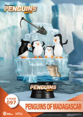 Imagen del producto de Madagascar - Figura Les Pingouins de Madagascar Diorama [D-Stage 097]