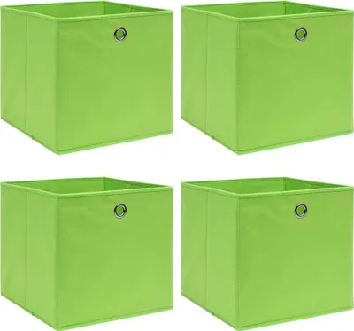 Produktbild von Aufbewahrungsboxen 4 Stk. Grün 32x32x32 cm Stoff