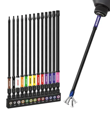 Produktbild von Set mit 13 Torx-Schraubendreher-Bits mit magnetischer Befestigung