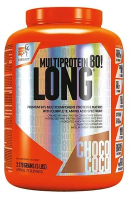 Produktbild von Long 80 Multiprotein Proteinpulver, Schokolade, Kokosnuss, 2270 g