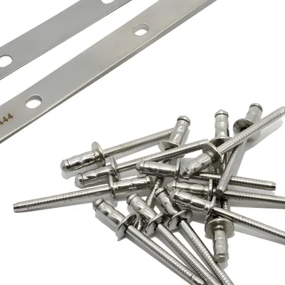 Image de LeoVince kit de rivets pour pot d'échappement Bande de rivets incl. rivets, 402x15mm compatible avec 10444 / 1716