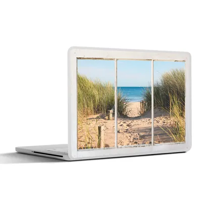 Produktbild von MuchoWow® Laptop Aufkleber Sticker Cover Aussicht - Strand - Meer 30x22 cm - Laptop-Sticker
