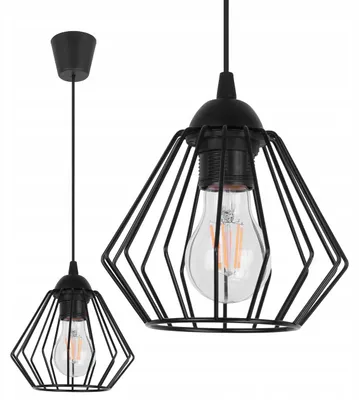 Produktbild von Diamant Pendelleuchte Loft Edison LED – Retro Hängelampe Deckenleuchte Industrie Design