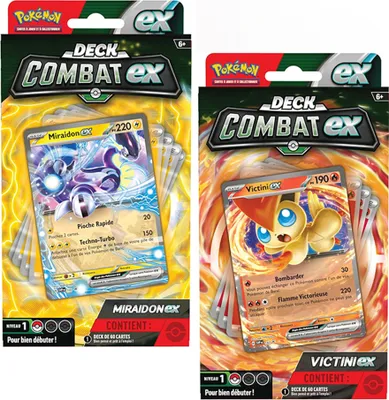 Produktbild von Pokemon, JCC Kampfdeck mit 60 Karten Zufällig zwischen Miraidon EX / Victini EX, Mehrfarbig