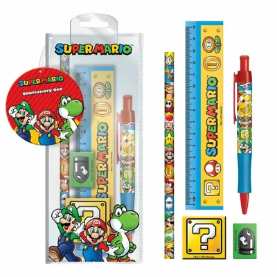 Image de Zestaw papierniczy Super Mario w opakowaniu 5-elementowym