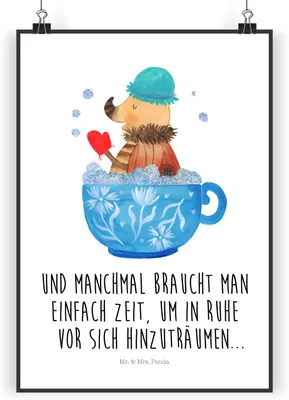 Produktbild von Mr. & Mrs. Panda Bild Nachtfalter Schaumbad DIN A3 - Weiß - Geschenk, Lustige Sprüche, wandkunst, drucke, Verträumt, Baden, Posterdruck, Badezimmer, wanddeko, Plakat, Bad