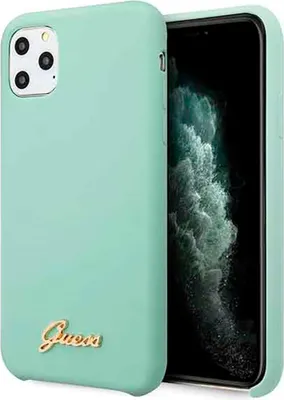 Obrázok produktu pre Guess Guhcn58Lslmgg Iphone 11 Pro Zelené/Zelené Pevné Puzdro Silicone Vintage Gold Logo