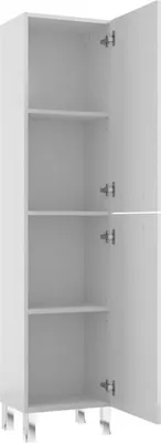 Productafbeelding van Vrijstaande badkamerkast, 170x40 cm, 4 planken, wit, model Cassandra