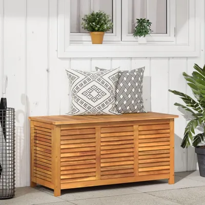 Obrázek produktu pro Zahradní úložný box s lamelami masivní akácie 113 x 50 x 56 cm