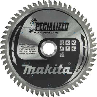 Immagine prodotto di Makita Lama circolare SPECIALIZED TCT T.C.T - 165 x 20 mm - 56 denti - Alluminio