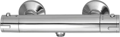 Produktbild von Design Thermostat-Brausearmatur für Wandmontage ohne Duschset Chrom
