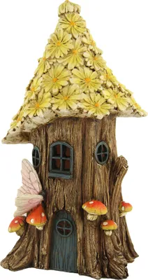 Produktbild von Minigarten Baumhaus Blütendach 29 cm Polyresin Deko Figur Garten