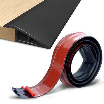 Produktbild von Solidchoice – Selbstklebende Türrahmenleiste, 1 Meter, Schwarz