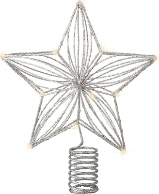 Produktbild von LED Baumspitze Weihnachtsbaumspitze Christbaumspitze Stern Draht Timer Batterie