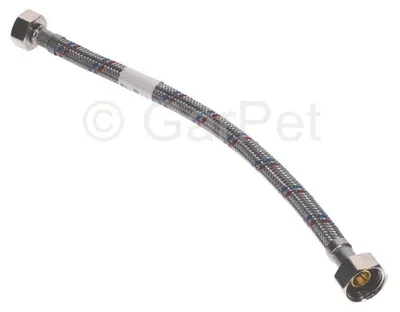 Produktbild von Panzerschlauch Flexschlauch Edelstahl Sanitärschlauch Wasserschlauch Wasserhahn Schlauch 1/2" ÜM x 1/2" ÜM 300 MM