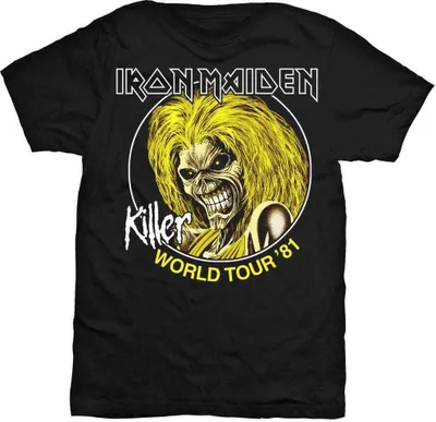 Obrázok produktu pre Iron Maiden Killer World Tour 81 Black XL Tričko
