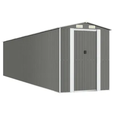 Obrázok produktu pre vidaXL Prístrešok na náradie svetlosivý 192x855x223 cm pozinkovaná oceľ