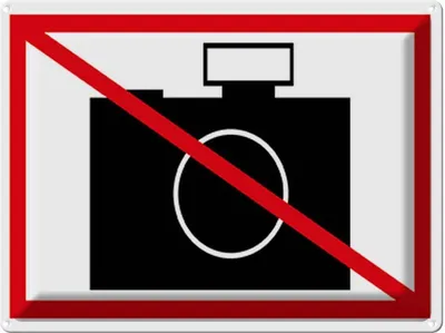 Immagine prodotto di vianmo Insegna di latta 30x40 cm Fotografieren verboten