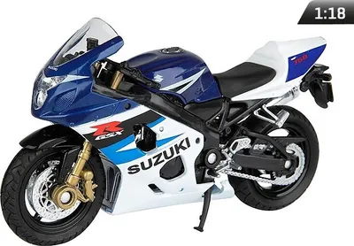 Immagine prodotto di Modello 1:18, SUZUKI GSX-R750, blu e bianco (M144SGR75GB)