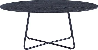 Produktbild von HOME DELUXE - Couchtisch Oval NOVARIS 110 x 66 x 47 cm - Dark Oak|Sofatisch, Wohnzimmertisch, Wohnzimmer
