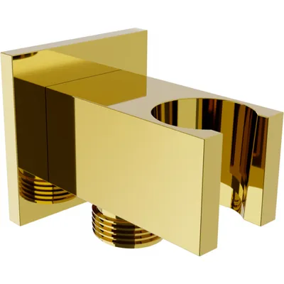 Image de Support de douche Cube, fixe, avec bec, or (79300-50)