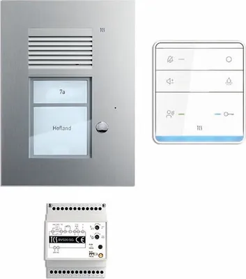 Produktbild von TCS PSU2310-0000 TASTA:pack Audio Unterputz für 1 Wohneinheit, mit Außenstation PUK 1 Klingeltaste + Freisprecher ISW5010 + Steuergerät BVS20