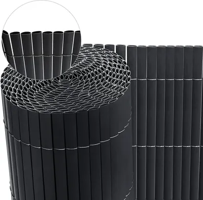 Produktbild von WOLTU Sichtschutzmatte PVC Sichtschutzzaun, für Balkon Garten Markise Zaun, Grau Größe: 300x160 cm