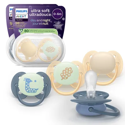 Obrázok produktu pre Philips AVENT SCF094/10, Ultra mäkký cumlík, Ortodontické, Silikón, Chlapec / dievča, Je možné umývať v umývačke