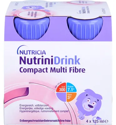 Produktbild von Nutrinidrink Compact Multifibre Erdbeere 4X125 ml