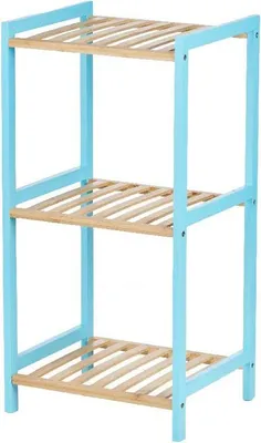 Image de Etagère de salle de bain Berilo WR5503-3-467 Blue Natural 35 x 30 x 70 cm