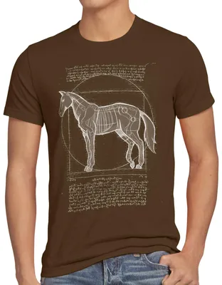 Produktbild von style3 Vitruvianisches Pferd Herren T-Shirt stute hengst pony reiten