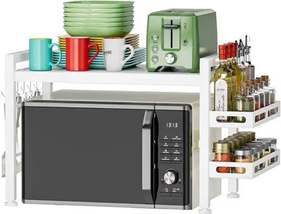 Produktbild von Küchenregal mit Kräuterpflücker, Trocknungsstation und Zubehörhaken