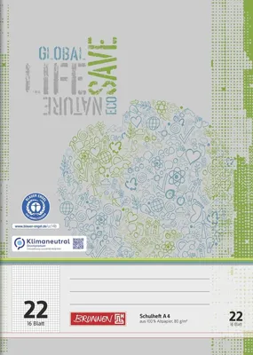 Image de Cahier d'écolier A4 16 feuilles RC linéature 22 paquet de 25 pièces