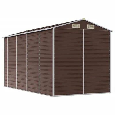Produktbild von vidaXL Gartenhaus Braun 191x385x198 cm Verzinkter Stahl