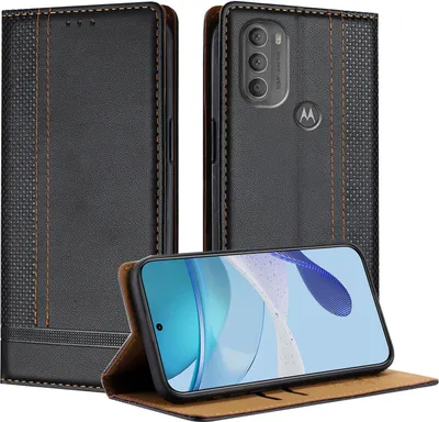 Obrázek produktu pro Pouzdro pro Motorola Moto G71 5G kožené flipové pouzdro s funkcí stojánku černé