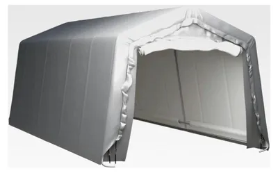 Produktbild von Lagerzelt 300x600 cm Stahl Grau Fahrradgarage Gartenschuppen Carport